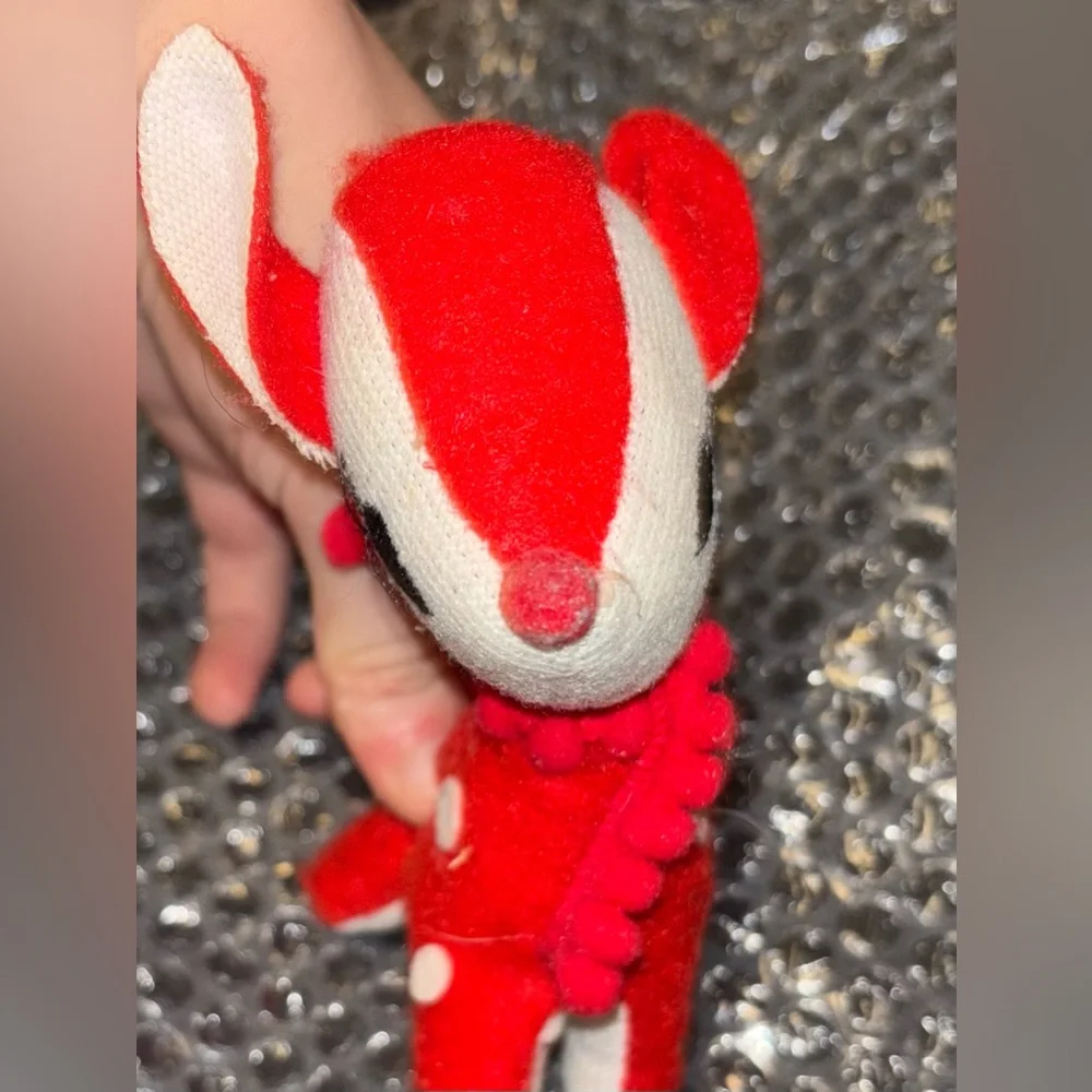 Target Wondershop Vintage Retro Plush Deer Christmas Decor Red